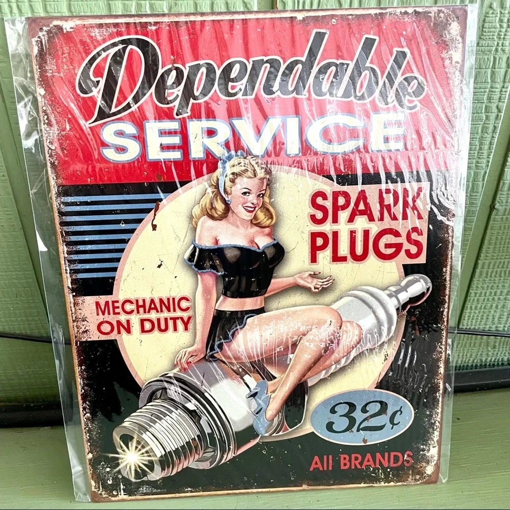 NEW Dependable Service Metal Sign